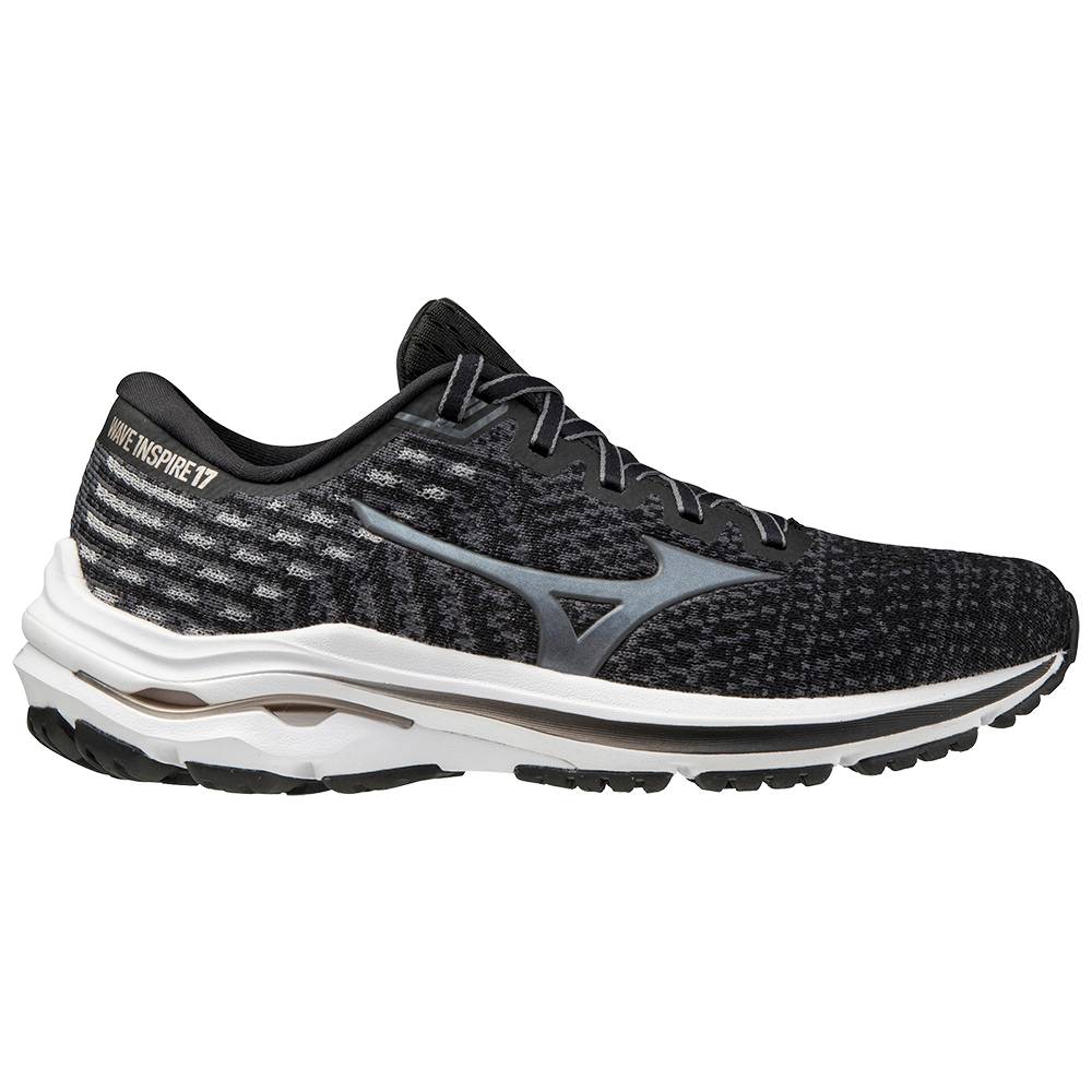 Tenis Para Correr Mizuno Mujer Guadalajara Mizuno Wave Inspire 17 WAVEKNIT Negros Plateadas Dorados